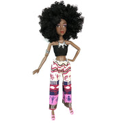 Kids Gift 30CM African Black Doll Moveable Joint Body Doll Toys For Girls