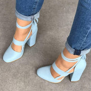 Women Pumps Plus Size 35-43 Women Heels Chaussures Femme Gladiator Summer High Heels For Party Wedding Shoes Women Thick Heels