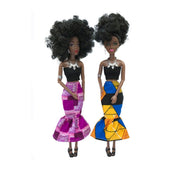 Kids Gift 30CM African Black Doll Moveable Joint Body Doll Toys For Girls