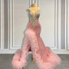 Pink Perfection: Crystal Mermaid Prom Gown