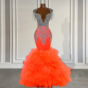 Dazzling Citrus: Crystal Orange Prom Beauty