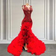 Ruby Radiance: 2024 Luxe Red Prom Elegance