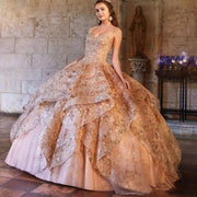 Luxury Sparkly Quinceanera Dresses Off Shoulder Sleeveless Lace Sequined Beads Pageant Party Princess Sweet 15 Ball Gown