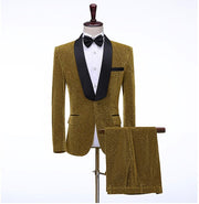 Male Host Green Fruit Collar Color Bright Silk Suit Singer Stage Performance Suit Studio Bar DJ Male Dress Costume Homme Terno