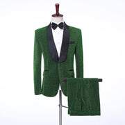 Male Host Green Fruit Collar Color Bright Silk Suit Singer Stage Performance Suit Studio Bar DJ Male Dress Costume Homme Terno