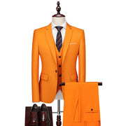 Men's Suit Business Casual Suit Wedding Groom One-button Dress Suit Three-piece Suit Costume Homme  Trajes Trajes De Hombre