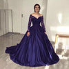 V-Neck Navy Blue Quinceanera Dress - Envious Designs