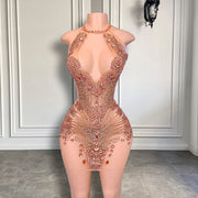 Rose Gold Sparkly Cocktail Dress