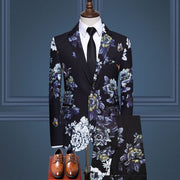 Casual Floral Men's Two-Piece Suit