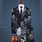 Casual Floral Men's Two-Piece Suit