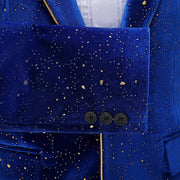New Studiostage Performance Dress Velvet Hot Gold Edged Men's Suit Suit Singer MC Performance Color Trajes Elegante Para Hombres