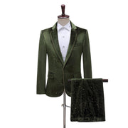 New Studiostage Performance Dress Velvet Hot Gold Edged Men's Suit Suit Singer MC Performance Color Trajes Elegante Para Hombres