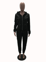 Plus Size Hooded Long Sleeve Exercise Clothes