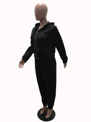 Plus Size Hooded Long Sleeve Exercise Clothes