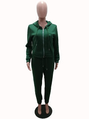 Plus Size Hooded Long Sleeve Exercise Clothes