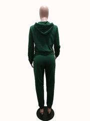 Plus Size Hooded Long Sleeve Exercise Clothes