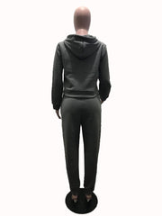 Plus Size Hooded Long Sleeve Exercise Clothes