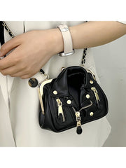 Fashion Pumk Rivet Clothes Chain Bag