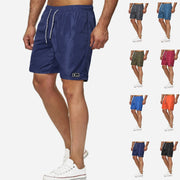 Pure Color Lace Up Men's Sports Shorts