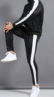 Contrast Color Matching Men Tracksuit Sets