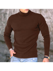 Turtle Neck  Pure Color Long Sleeve Tees