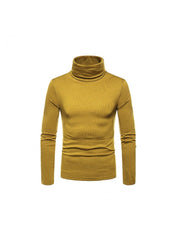 Turtle Neck  Pure Color Long Sleeve Tees