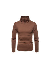 Turtle Neck  Pure Color Long Sleeve Tees