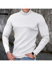 Turtle Neck  Pure Color Long Sleeve Tees