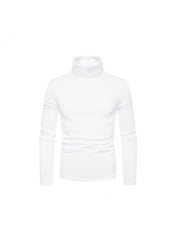 Turtle Neck  Pure Color Long Sleeve Tees