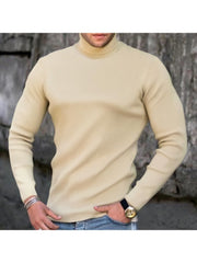 Turtle Neck  Pure Color Long Sleeve Tees