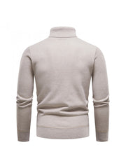 Pure Color Turtleneck Men's Long Sleeve Knitwear