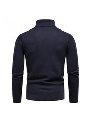 Pure Color Turtleneck Men's Long Sleeve Knitwear