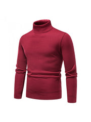 Pure Color Turtleneck Men's Long Sleeve Knitwear