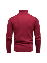 Pure Color Turtleneck Men's Long Sleeve Knitwear