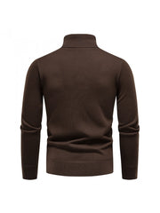 Pure Color Turtleneck Men's Long Sleeve Knitwear