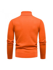 Pure Color Turtleneck Men's Long Sleeve Knitwear