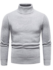 Pure Color Turtleneck Men's Long Sleeve Knitwear