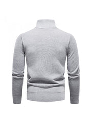 Pure Color Turtleneck Men's Long Sleeve Knitwear