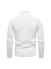 Pure Color Turtleneck Men's Long Sleeve Knitwear