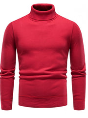 Pure Color Turtleneck Men's Long Sleeve Knitwear