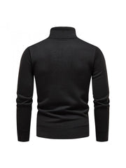 Pure Color Turtleneck Men's Long Sleeve Knitwear