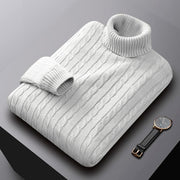 Turtle Neck  Plain Color Men Sweaters