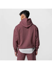 Solid Loose Pocket Hooded Tops For Men