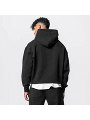 Solid Loose Pocket Hooded Tops For Men