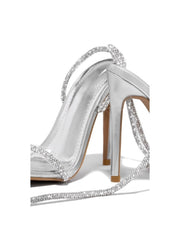 Sexy Rhinestone  Lace Up Stiletto  Heeled Sandals