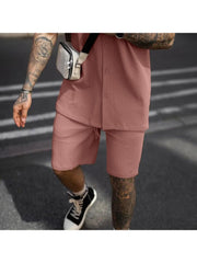 Casual Comfortable Pure Color Short Suits For Men