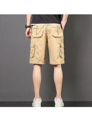 Summer Casual Loose Pure Color Overalls Pants Male