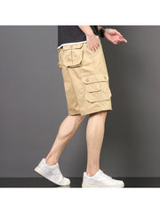 Summer Casual Loose Pure Color Overalls Pants Male