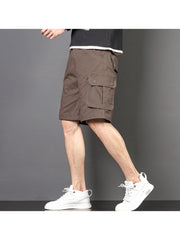 Summer Casual Loose Pure Color Overalls Pants Male