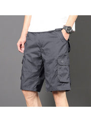 Summer Casual Loose Pure Color Overalls Pants Male